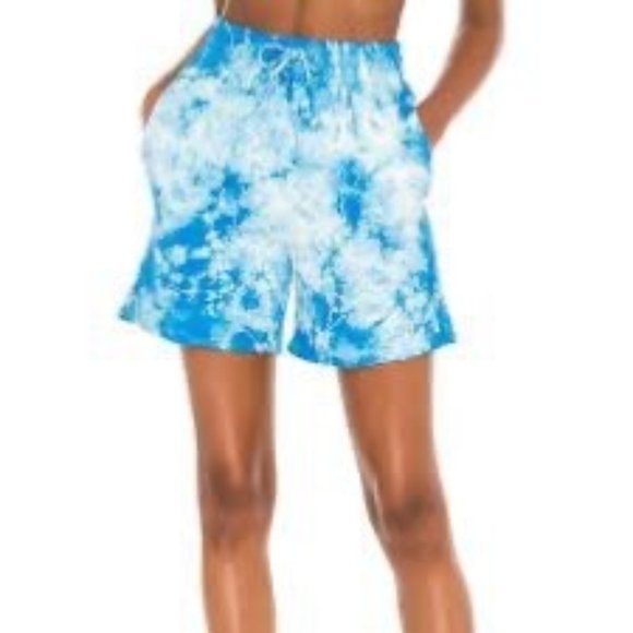 Frankie Bikinis Shorts Womens XS Blue Tie Dye Sweat Shorts Casual Comfy Lounge - Picture 1 of 6
